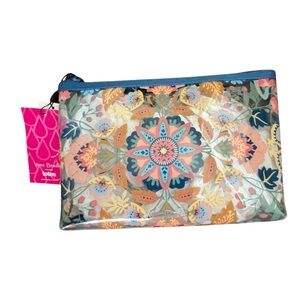 Vera Bradley Enchanted Mandala Blue Clear Cosmetic Bag - NWT